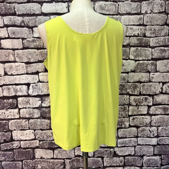 Chico's Greenish/Yellow Sleeveless Tank Size XL - Picture 5 of 9
